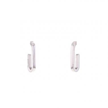Paire de boucles d'oreilles Dinh Van Maillons en or blanc