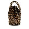 Fendi handbag in beige and brown foal and black leather - 00pp thumbnail