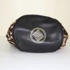 Fendi handbag in beige and brown foal and black leather - Detail D3 thumbnail