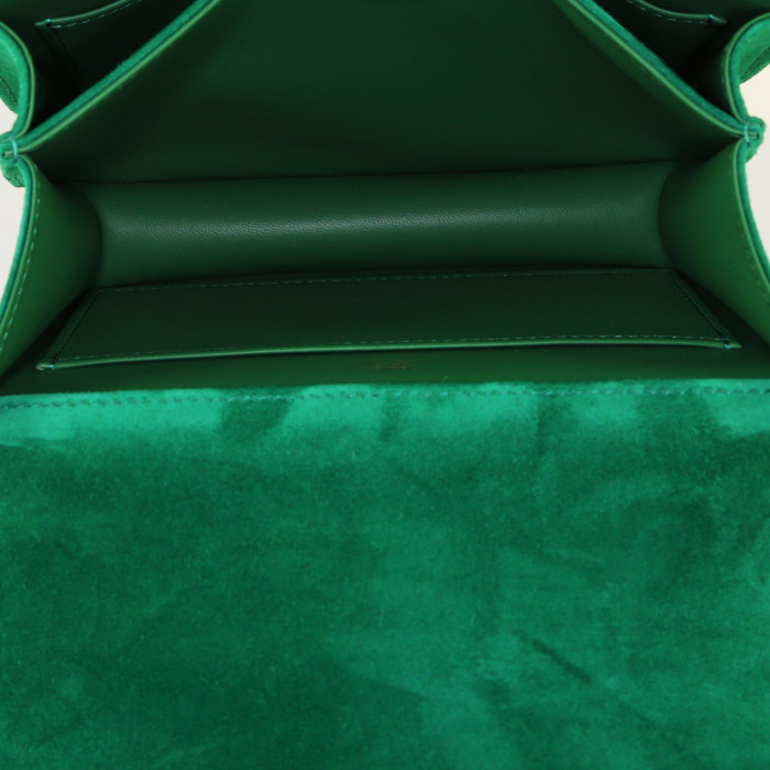 Bolso bandolera Hermes Constance mini en cuero de ternero doblis verde - Detail D2