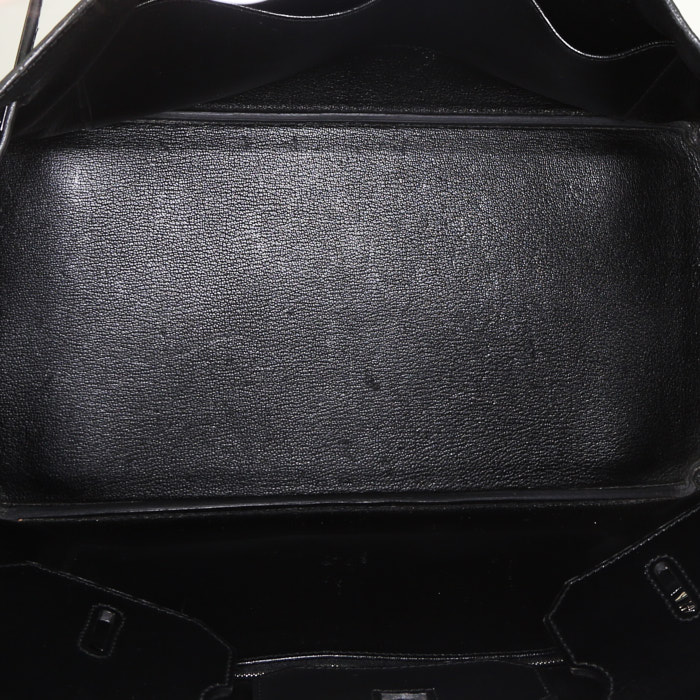 Borsa Hermes Birkin 35 cm So Black  in pelle box nera - Detail D2