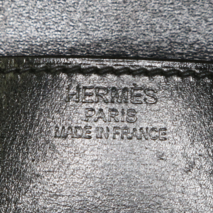 Sac à main Hermes Birkin 35 cm So Black en cuir box noir - Detail D3