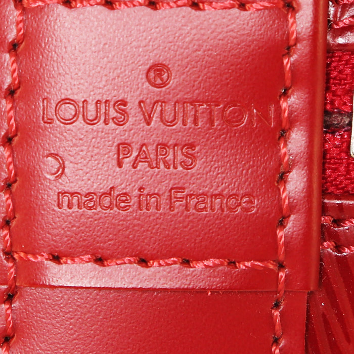 Bolso de mano Louis Vuitton  Alma modelo pequeño  en cuero Epi rojo - Detail D3