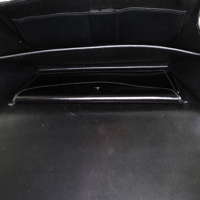 Hermès Olympe handbag in black box leather - Detail D3