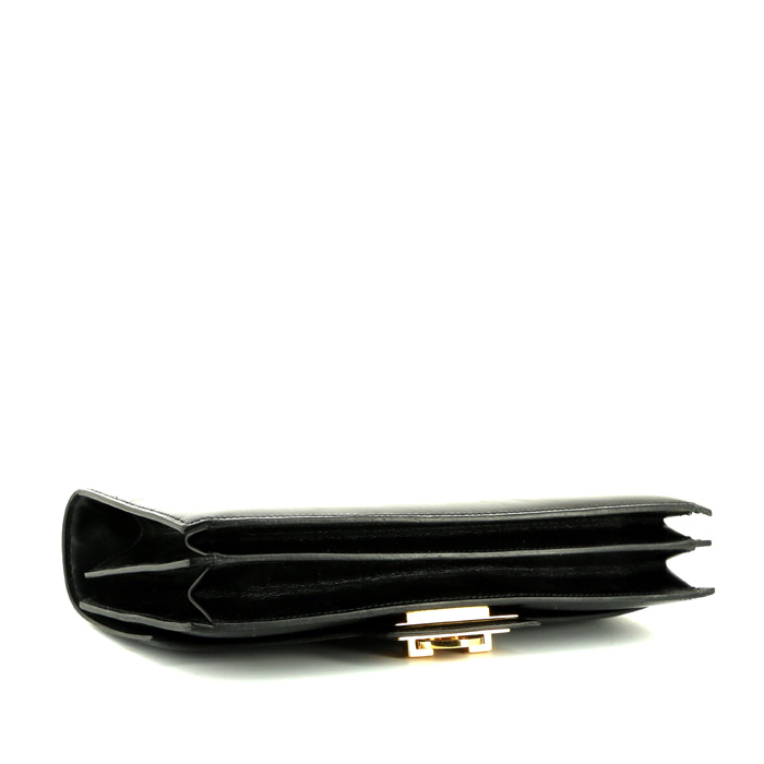 Hermès Olympe handbag in black box leather - Detail D5