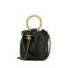 Chanel  Bucket shoulder bag  in black quilted leather - 00pp thumbnail
