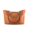 Shopping bag Chanel Grand Shopping in pelle trapuntata marrone - 360 thumbnail