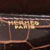 Sac à main Hermes Ring en crocodile marron - Detail D3 thumbnail