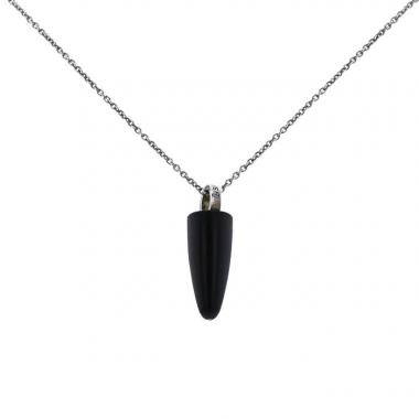 Vhernier necklace in silver and ebony