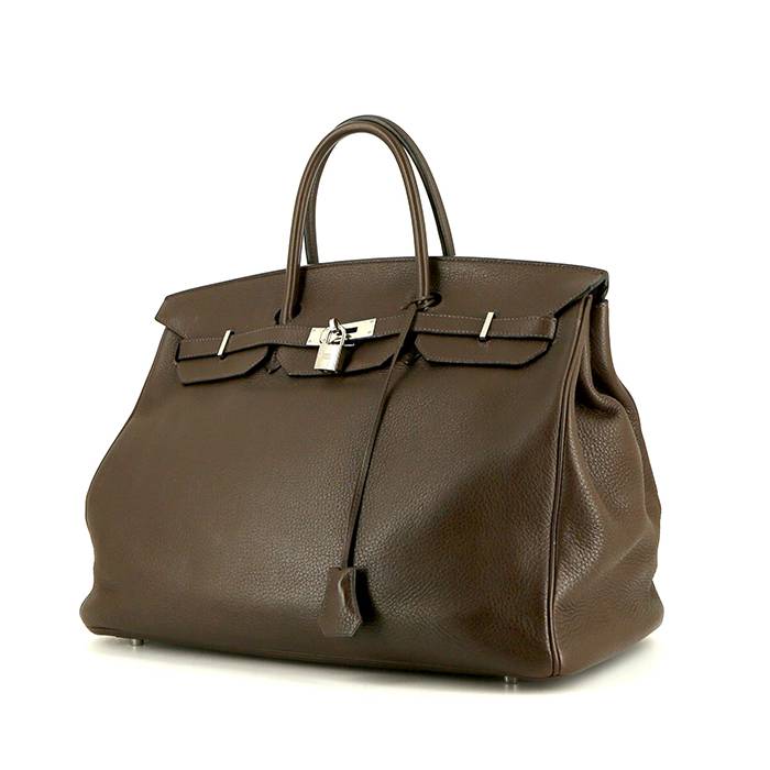 Hermes Birkin 40 cm handbag in brown togo leather - 00pp