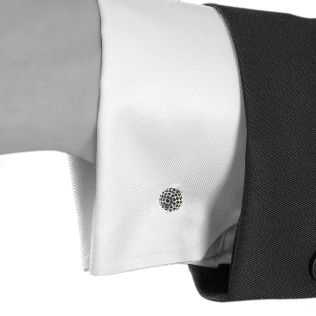 Paire de boutons de manchette Hermès en argent - Detail D1