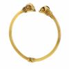 Rigid opening Lalaounis Animal Head bracelet in yellow gold and ruby - 00pp thumbnail