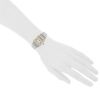 Cartier Santos Galbée  in gold and stainless steel Ref : 1057930 Circa 1990 - Detail D1 thumbnail