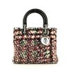Dior Lady Dior handbag in black and white bicolor tweed - 360 thumbnail