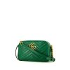 Bolso bandolera Gucci GG Marmont Camera en cuero verde - 00pp thumbnail