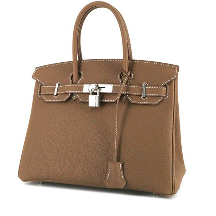 Hermes Birkin 30 Etoupe Handbag Taurillon Ladies Hermes