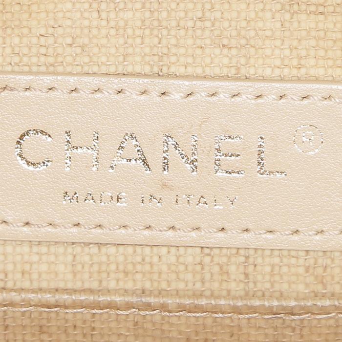 Borsa Chanel  Timeless in rafia beige - Detail D4