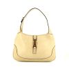 Gucci Jackie handbag in beige leather - 360 thumbnail