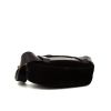 Pochette-ceinture Gucci GG Marmont en velours matelassé noir et cuir noir - Detail D4 thumbnail