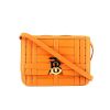 Burberry TB shoulder bag in orange leather - 360 thumbnail