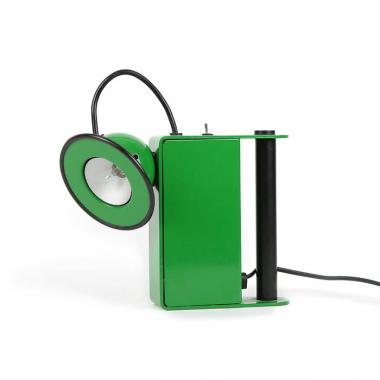 Gae Aulenti 
Piero Castiglioni, "Minibox" bedside lamp, in green lacquered metal, Stilnovo edition, stamped, designed in 1979, edition of the 1980's