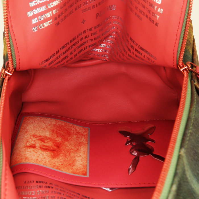 Louis Vuitton Louis Vuitton Editions Limitées Jeff Koons Mona Lisa backpack in canvas and pink leather - Detail D2