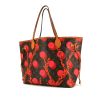 Shopping bag Louis Vuitton Neverfull Ramage modello medio in tela monogram marrone con motivo e pelle naturale - 00pp thumbnail