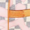 Louis Vuitton Speedy Tahitienne Editions Limitées handbag in azur damier canvas and natural leather - Detail D4 thumbnail