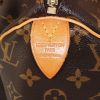Bolso de mano Louis Vuitton  Speedy 30 en lona Monogram marrón y rosa y cuero natural - Detail D3 thumbnail