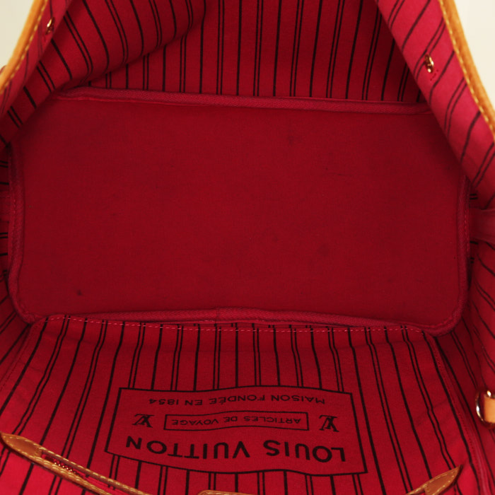 Shopping bag Louis Vuitton  Neverfull Editions Limitées in tela monogram e pelle naturale - Detail D2