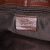 Gucci Gucci Vintage shoulder bag in beige monogram canvas and brown leather - Detail D3 thumbnail
