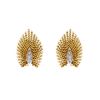Vintage 1950's earrings for non pierced ears in yellow gold,  white gold and diamonds - 00pp thumbnail