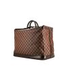 Louis Vuitton Grimaud weekend bag in ebene damier canvas and brown leather - 00pp thumbnail