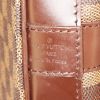 Louis Vuitton Grimaud weekend bag in ebene damier canvas and brown leather - Detail D3 thumbnail