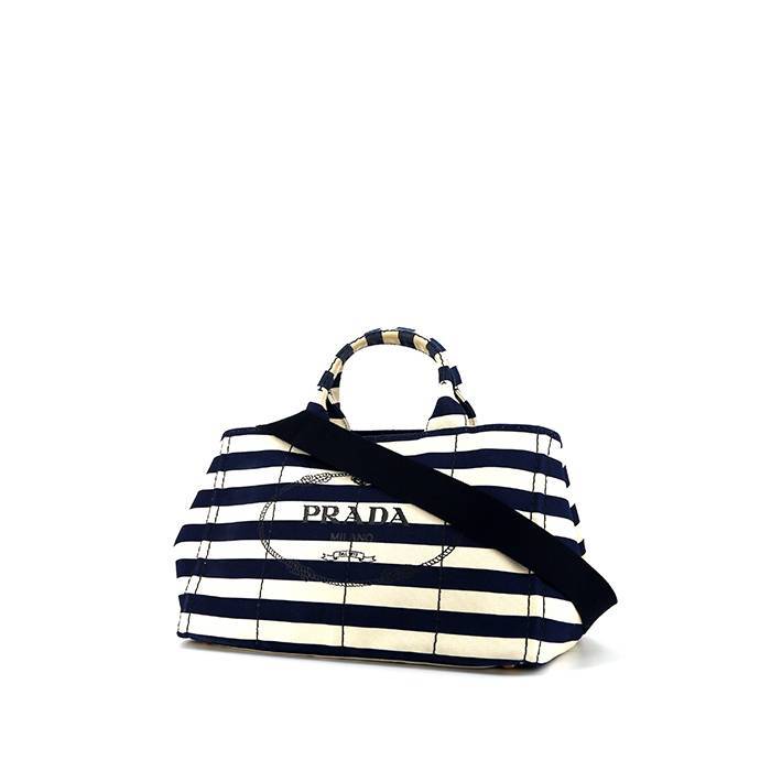 Celine Blue White Striped Canvas Boogie Bag Satchel Tote Handbag at 1stDibs