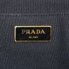 Shopping bag Prada Canapa in tela bicolore blu marino e bianca righe - Detail D4 thumbnail
