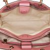 Gucci Bamboo large model shoulder bag in pink and orange grained leather and bamboo - Detail D3 thumbnail
