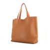 Shopping bag Hermes Double Sens in pelle taurillon clemence gold e arancione - 00pp thumbnail