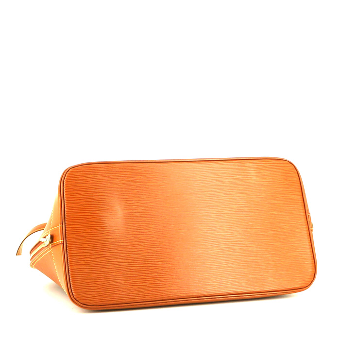 Louis Vuitton Alma small model handbag in gold epi leather - Detail D5