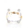 Pomellato Tango ring in pink gold,  white gold and rock crystal - 360 thumbnail