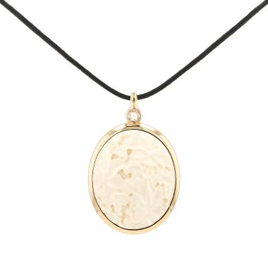 Pendentif Pomellato Victoria en or rose,  agate et diamant