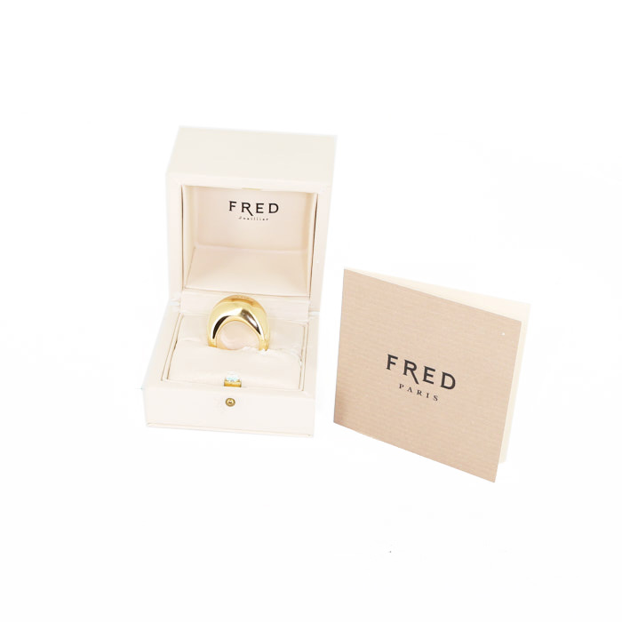 Anello Fred Mouvementée modello grande in oro giallo - Detail D2