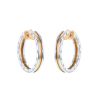 Bulgari B.Zero1 hoop earrings in pink gold and stainless steel - 00pp thumbnail