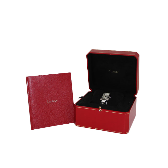 Montre Cartier Tank Solo en acier Ref: 3170 Vers 2018 - Detail D2