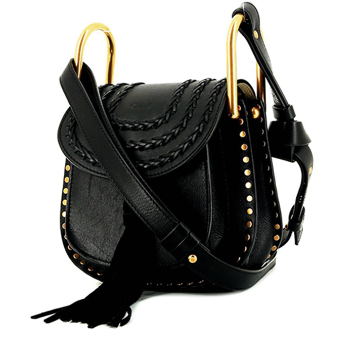 Chloé Hudson shoulder bag in black leather - 00pp