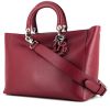 Dior Diorissimo shopping bag in burgundy leather - 00pp thumbnail