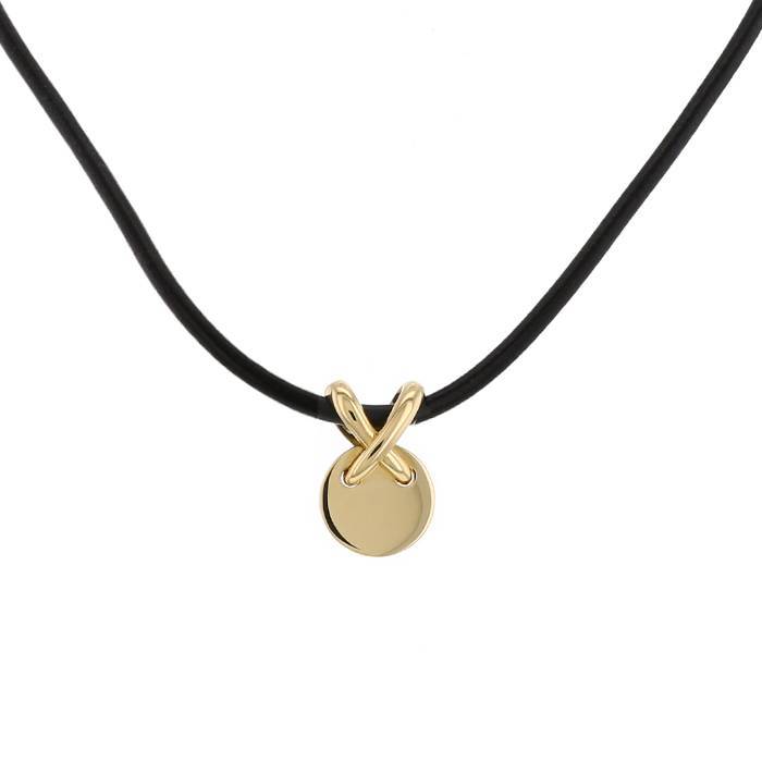 Chaumet Lien small model necklace in yellow gold and leather - 00pp