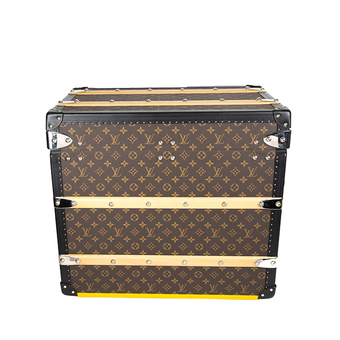 Baul Louis Vuitton Malle en lona Monogram Macassar y fibra vulcanizada negra - Detail D2