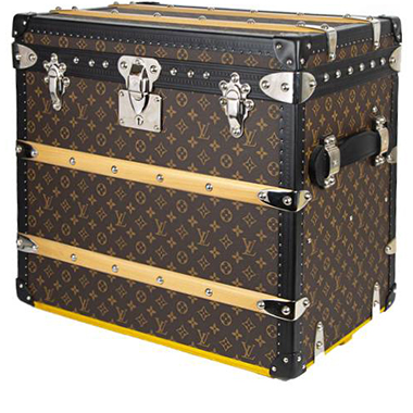 Sold at Auction: LOUIS VUITTON Alzer suitcase in monogram canvas and brown  lozine