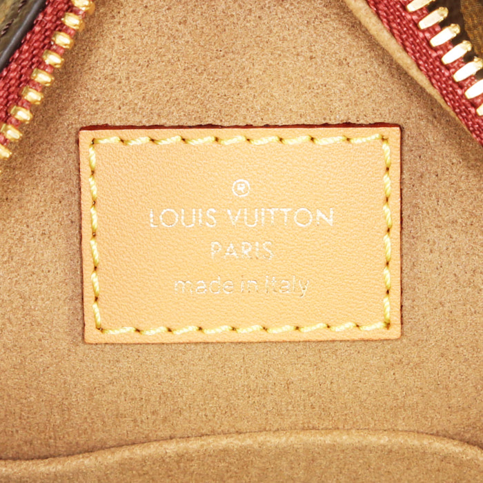 Borsa a tracolla Louis Vuitton Sac Boîte à Chapeau Souple PM in tela monogram e pelle naturale - Detail D3